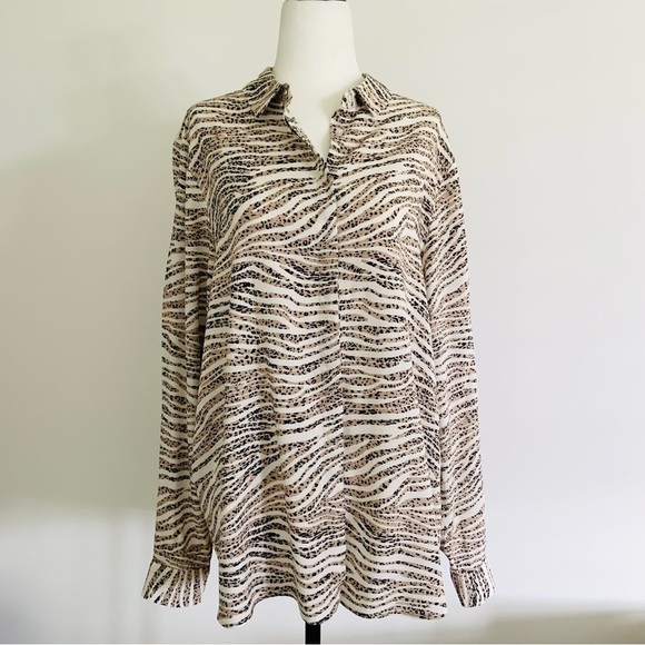 Abstract Animal Print Shirt - Picture 1 of 12